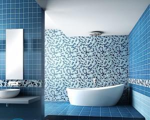 Дизайн синей ванны