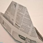 Как сделать шапку из газеты?