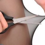 Как убрать затяжку на колготках?